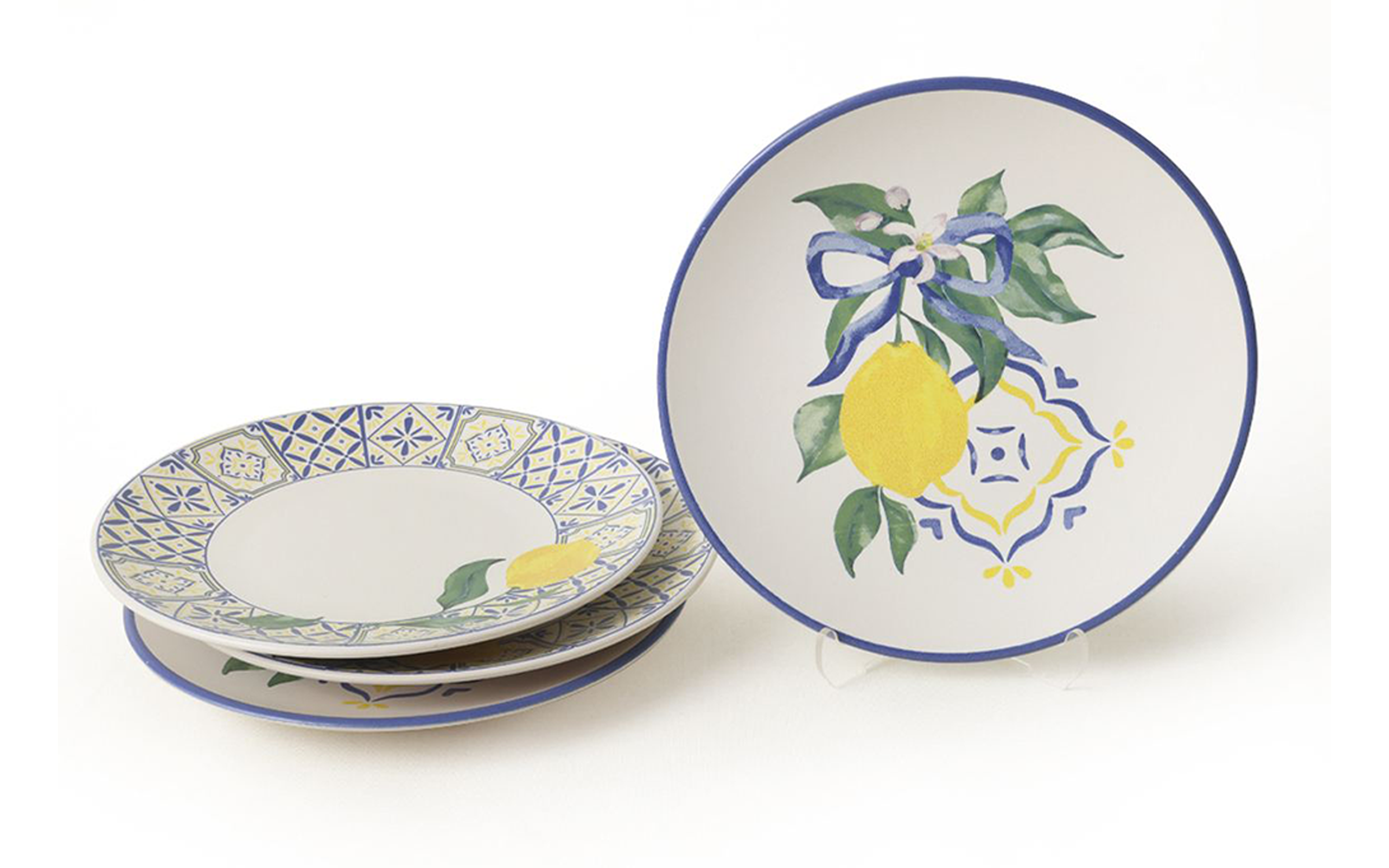 Dessert plates 4 parts Tuscan Summer, multicolored  4